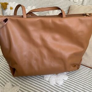 a new day Tan Tote Bag